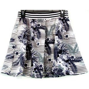 SALE!  Floral Flare Black White Short Mini Skirt